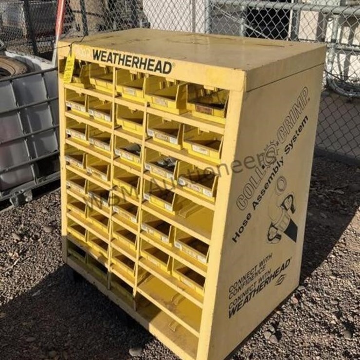 WEATHERHEAD HYDRAULIC FITTING STORAGE CABINET