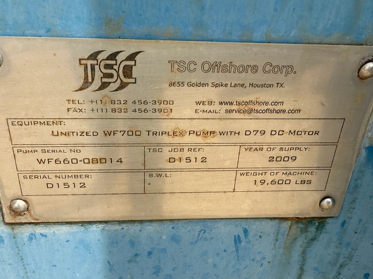 2009-tsc-unitized-wf700-5k-wp-triplex-pump-w/-d79-dc-motor-image-6