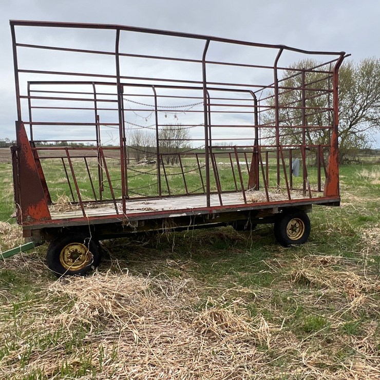 #9575 • 16' Hay Wagon on John Deere Running Gear