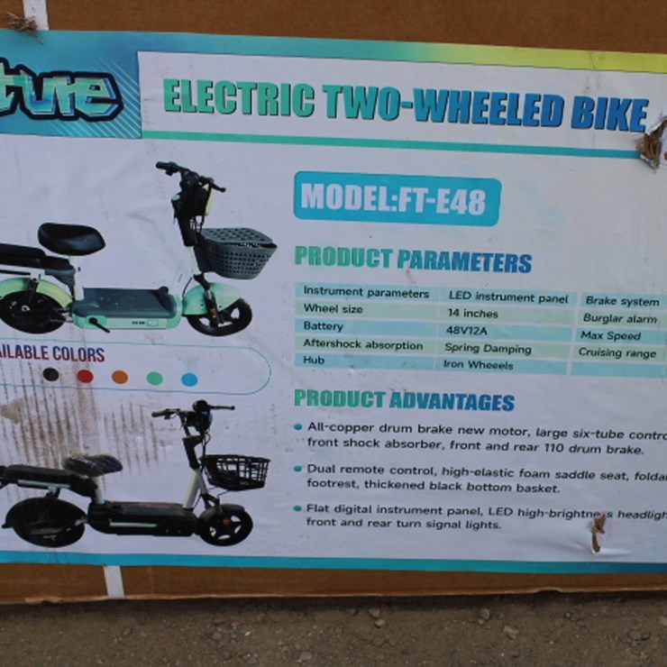 #9304 • Electric Bicycle Unassembled White