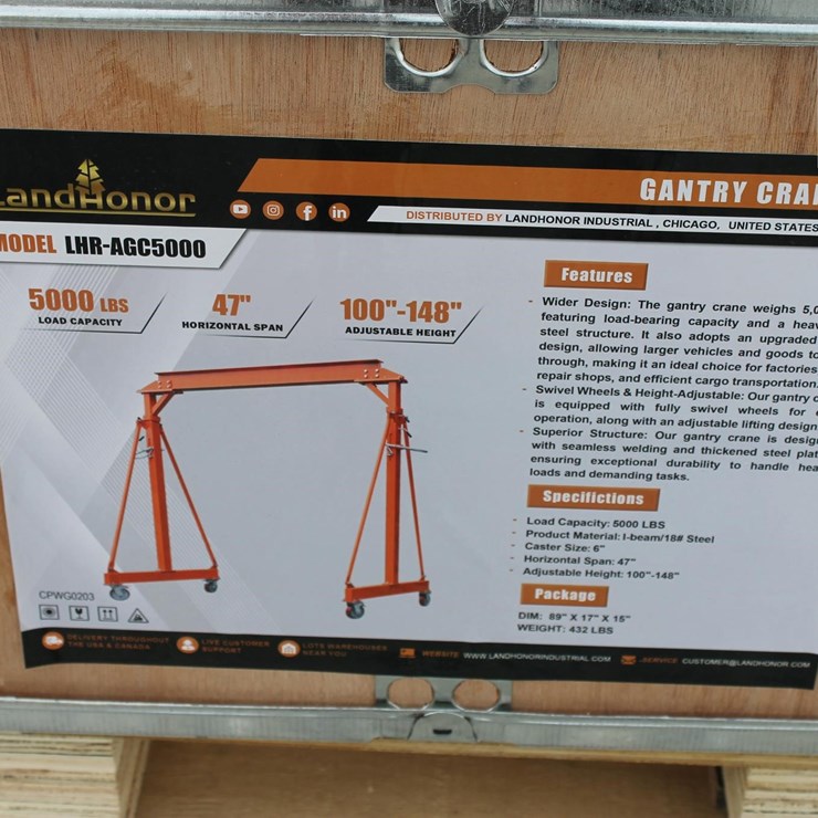 5000-LB GANTRY CRANE 6875