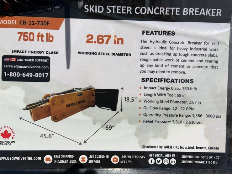 #514-•-unused-wolverine-zw-750-skid-steer-concrete-breaker-image-1
