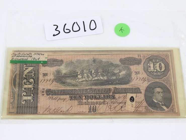 #36010-•-currency-|-1800's-canal-bank-note-$5,-confederate-$10-note-image-7