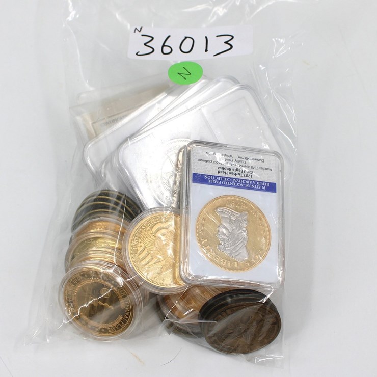 #36013 • CURRENCY | COMMEMORATIVE COIN, REPLICA COINS AND HUNTING CLUB COINS, (26)