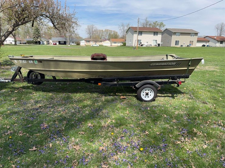 1993-18ft-aluminum-boat-and-trailer-hin--gen0564jb393-vin-19bej1111pca30128-image-1