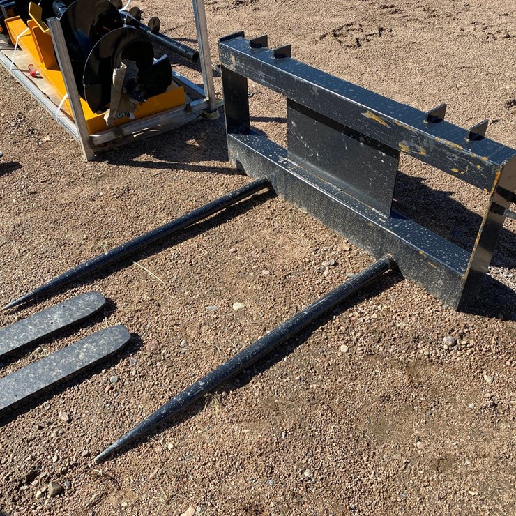 #4069 • New JCT 2-Tine Bale Spear Attachment (Mosinee, WI)