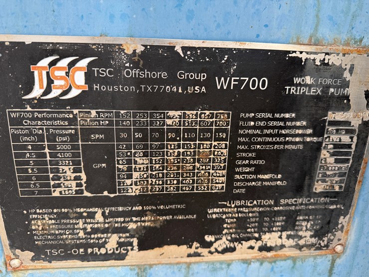 2009-tsc-unitized-wf700-5k-wp-triplex-pump-w/-d79-dc-motor-image-7
