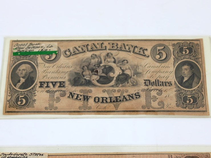 #36010-•-currency-|-1800's-canal-bank-note-$5,-confederate-$10-note-image-3