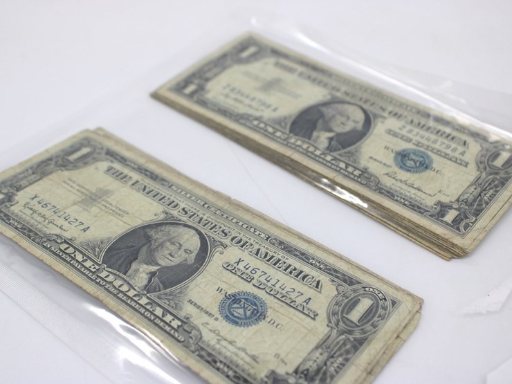#36132-•-(25)-silver-certificates-|-1957,-57a,-57b,-1-dollar-bills-image-1