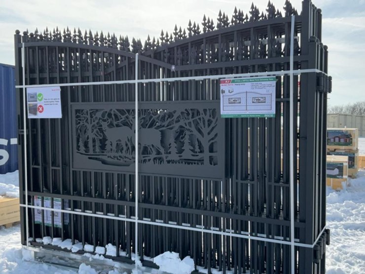 #4059-•-unused-k0720-7ft(h)x-20ft(l)metal-farm-driveway-gate-image-2