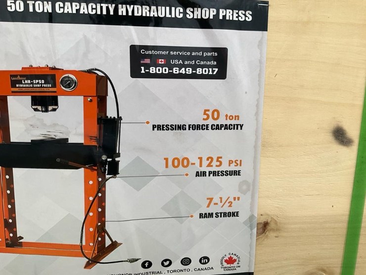 #4077-•-unused-ats-50-ton-shop-press-ats-sp50-image-2