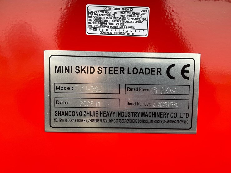 #1013-•-unused-2025-zjz-380-mini-skid-steer-loader-image-17