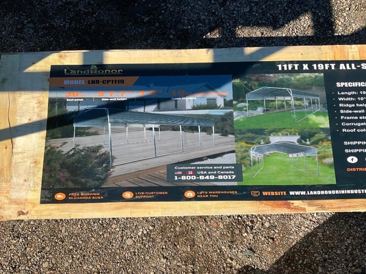#4117-•-unused-2025-landhonor-11'x19'-all-steel-carport-image-1