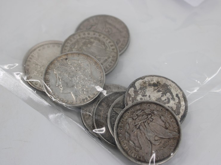 #36135-•-qty-10,-late-1800's-silver-morgan-dollar-coins,-90%-silver-image-6