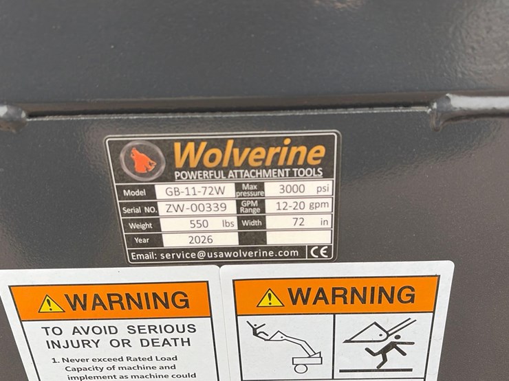 unused-2026-wolverine-gb-11-72w-skid-steer-grapple-bucket-image-6