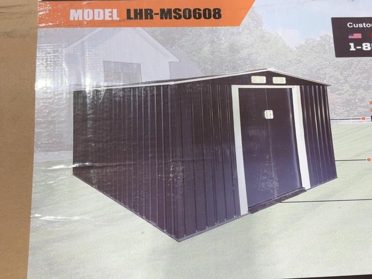 #4106-•-unused-2025-landhonor-6'-x-8'-galvanized-apex-roof-metal-shed-image-1