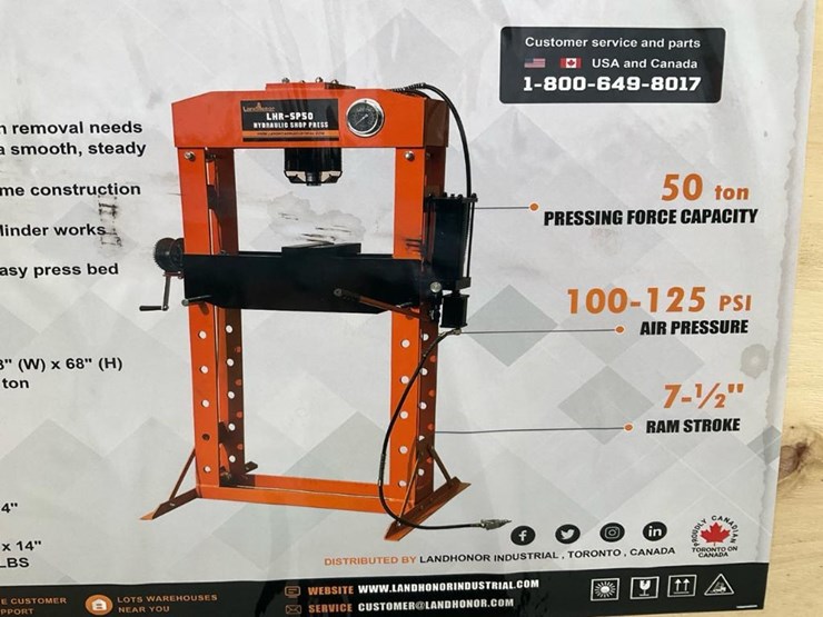 #4077-•-unused-ats-50-ton-shop-press-ats-sp50-image-1