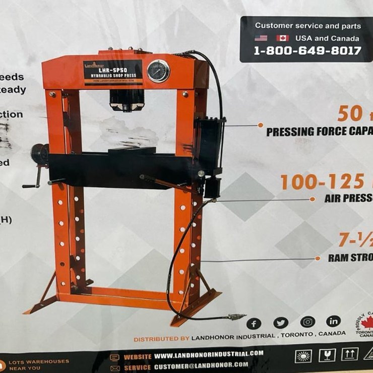 #4077 • Unused ATS 50 Ton Shop Press ATS-SP50