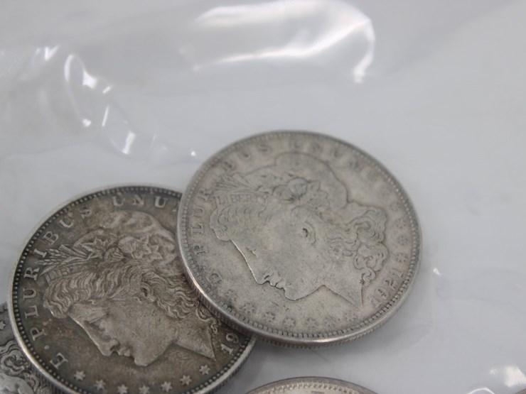 #36125-•-(5)-1921-morgan-silver-dollars,-90%-silver-image-7