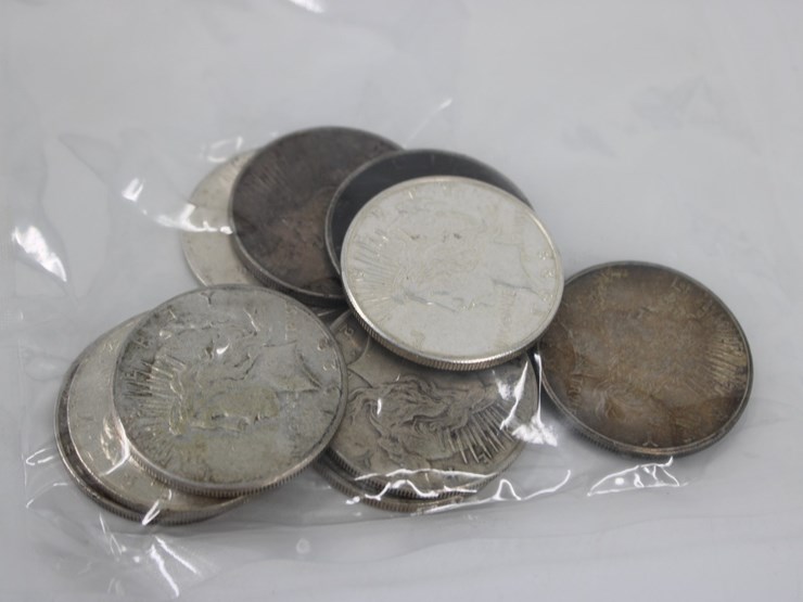 #36138-•-(10)-1922-peace-silver-dollar-coins,-90%-silver-image-1