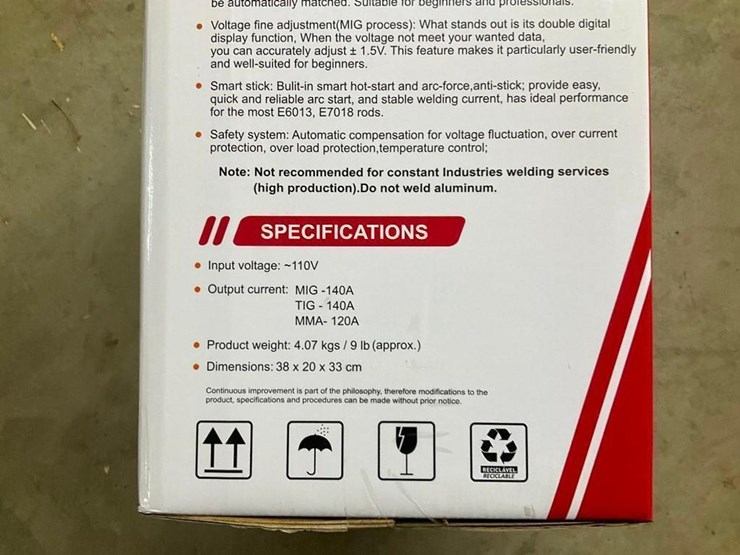 #4067-•-new-land-hero-mig-140-gasless-mig-welder-image-3