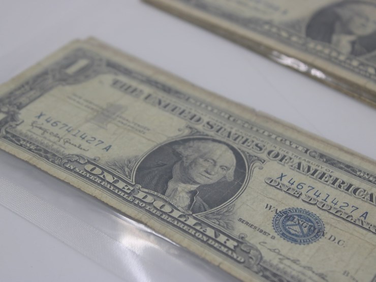 #36132-•-(25)-silver-certificates-|-1957,-57a,-57b,-1-dollar-bills-image-6