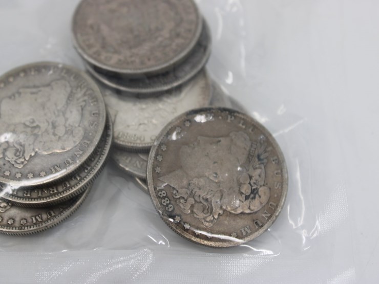 #36136-•-qty-10,-late-1800's-silver-morgan-dollar-coins,-90%-silver-image-7