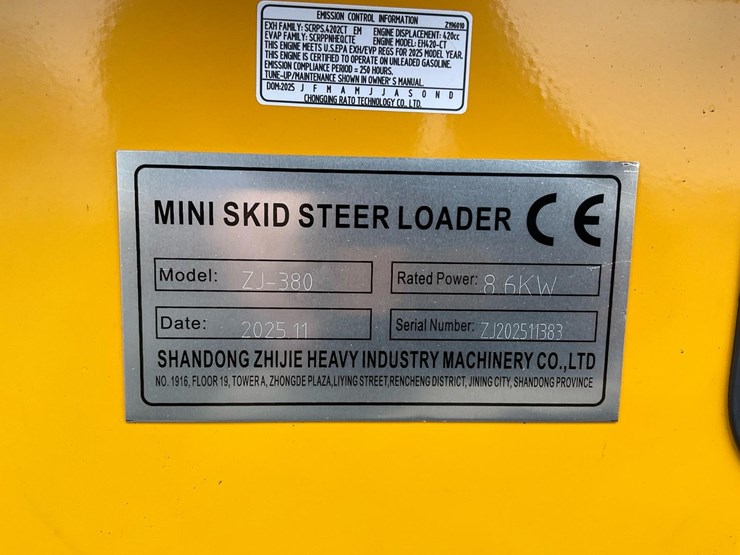 #1006-•-unused-2025-zjz-380-mini-skid-steer-loader-image-20