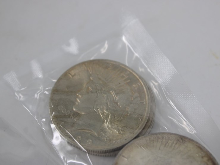 #36137-•-(10)-1923-peace-silver-dollar-coins,-90%-silver-image-5