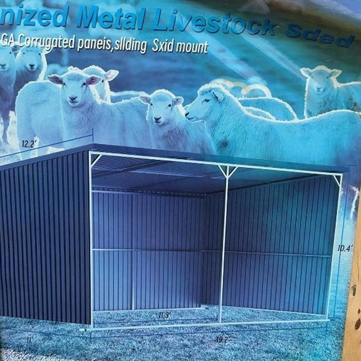 #4115 • Unused Metal Livestock Shed