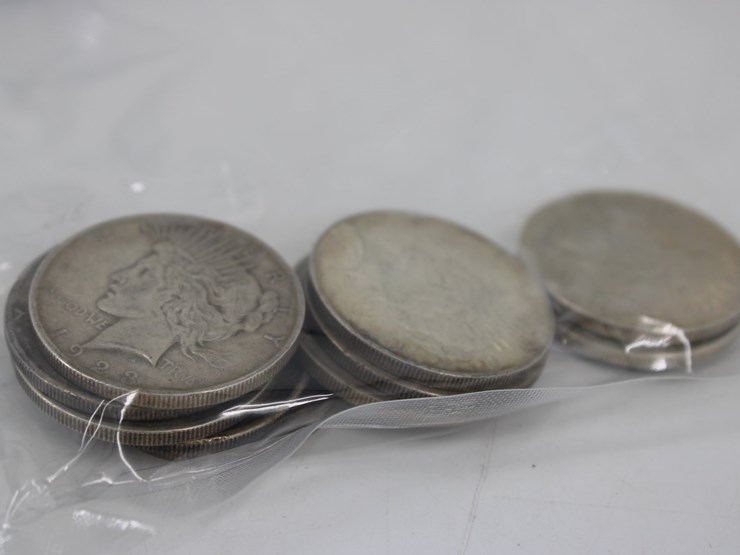 #36137-•-(10)-1923-peace-silver-dollar-coins,-90%-silver-image-3