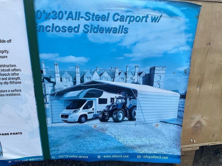 #4056-•-unused-20'-x-30'-carport-with-enclosed-sidewalls-image-1