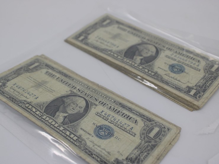 #36132-•-(25)-silver-certificates-|-1957,-57a,-57b,-1-dollar-bills-image-3
