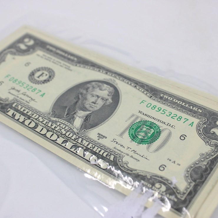 #36139 • (50) 2017 TWO DOLLAR BILLS | APPEARS UNCIRCULATED