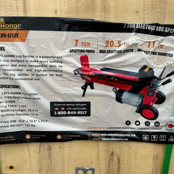 #4066 • Unused 2025 Landhonor 7 Ton Electric Log Splitter