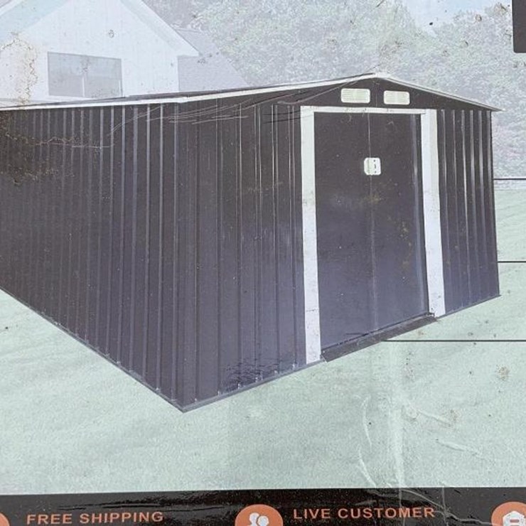 #4105 • Unused 2025 Landhonor 8' x 10' Galvanized Apex Roof Metal Shed
