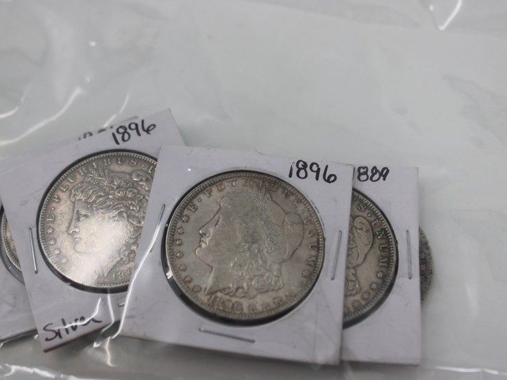 #36126-•-(5)-1896-morgan-silver-dollars,-90%-silver-image-4
