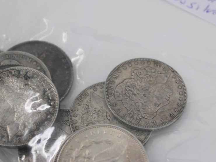 #36135-•-qty-10,-late-1800's-silver-morgan-dollar-coins,-90%-silver-image-5