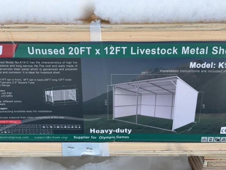 #4060-•-unused-k1912-20ftx12ft-livestock-metal-shed*-image-1