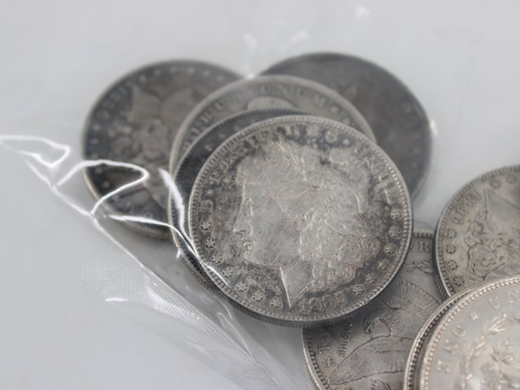 #36135-•-qty-10,-late-1800's-silver-morgan-dollar-coins,-90%-silver-image-4
