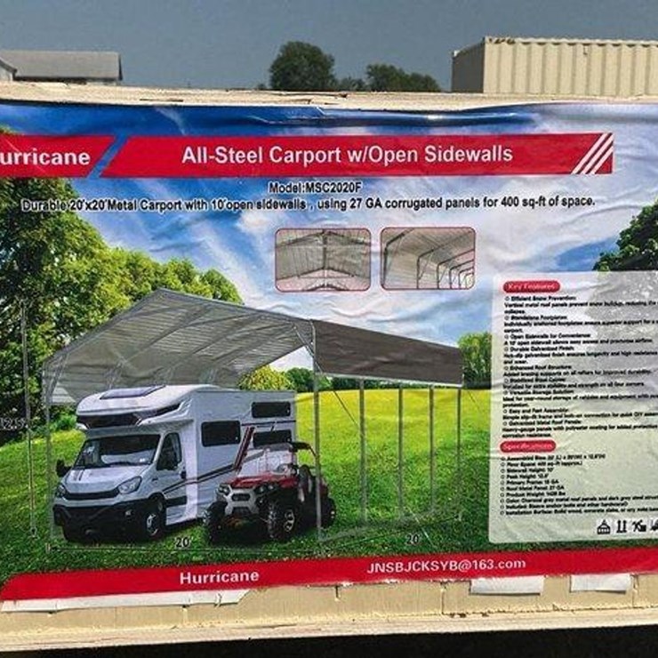 #4065 • 20' x 20' All Steel Car Port