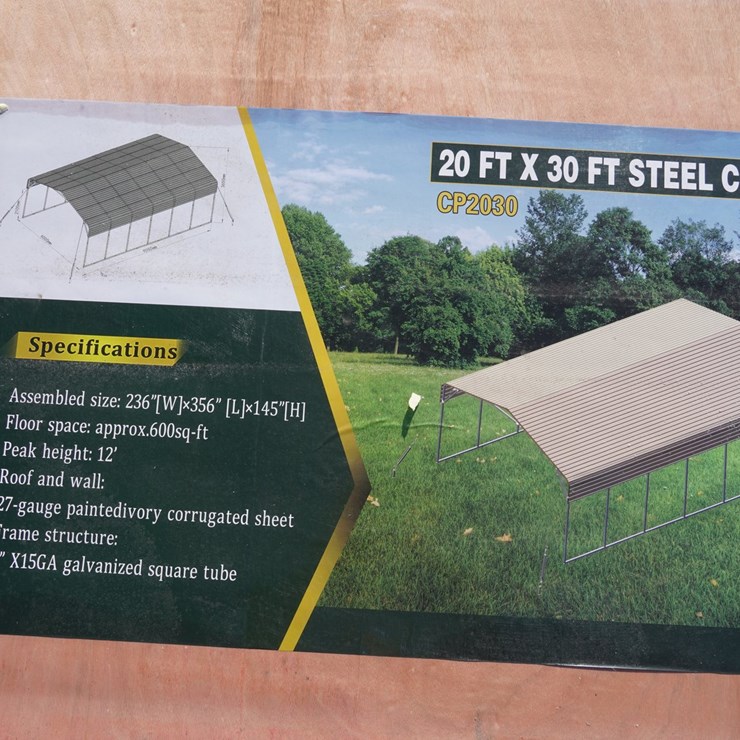 #4051 • New 20' x 30' Steel Carport