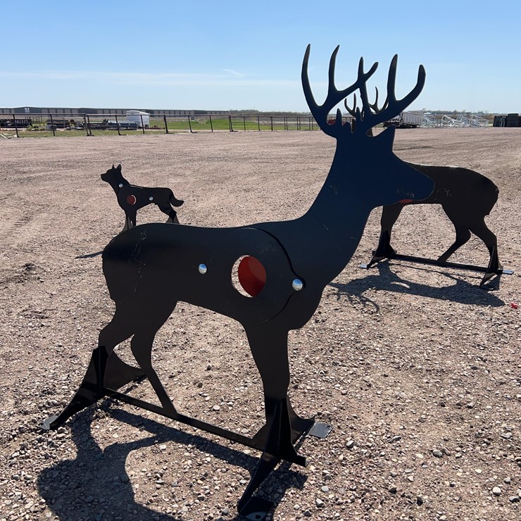 AR500 Steel Deer Shooting Target with Heart Flapper