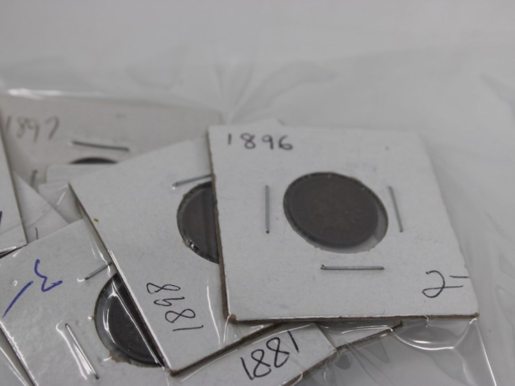 #36045-•-(12)-indian-head-pennies,-1800's-image-4