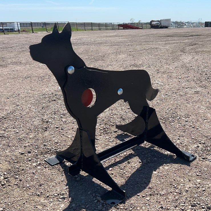 AR500 Steel Coyote Shooting Target with Heart Flapper