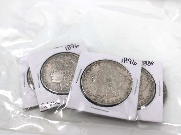 #36126-•-(5)-1896-morgan-silver-dollars,-90%-silver-image-1