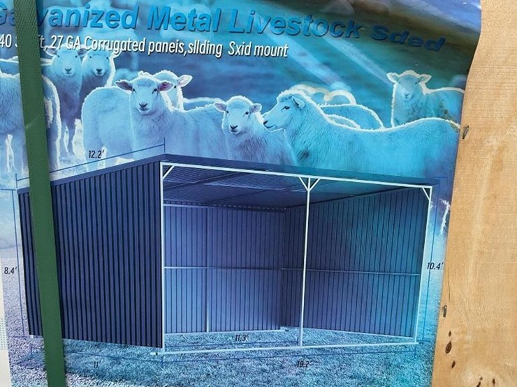 #4116-•-unused-metal-livestock-shed-image-1