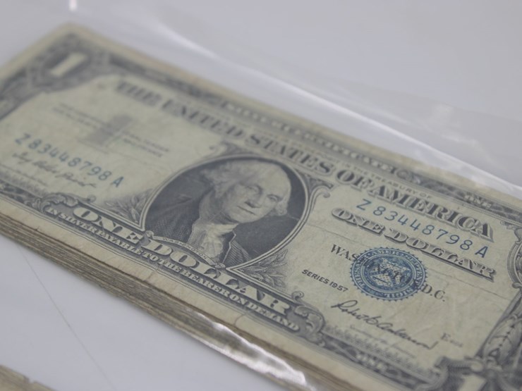 #36132-•-(25)-silver-certificates-|-1957,-57a,-57b,-1-dollar-bills-image-5