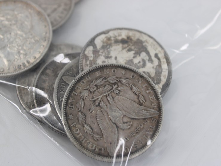 #36135-•-qty-10,-late-1800's-silver-morgan-dollar-coins,-90%-silver-image-7