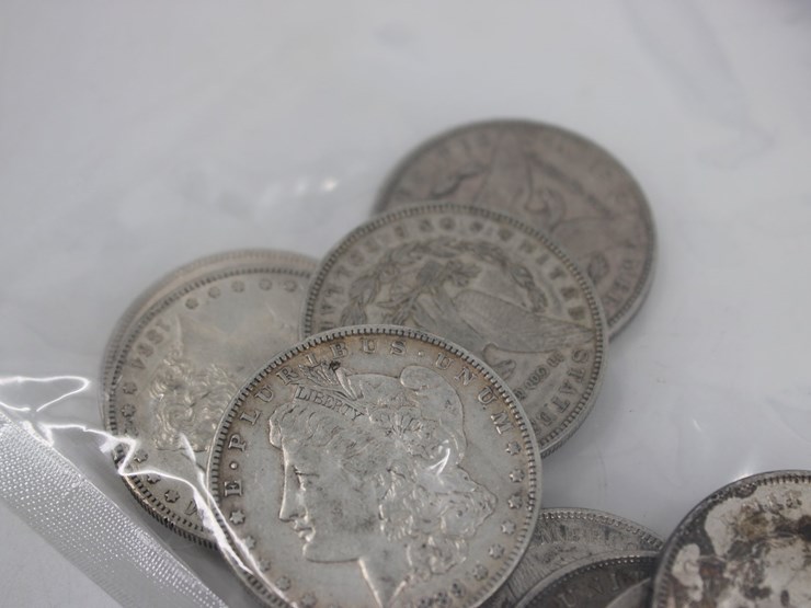 #36135-•-qty-10,-late-1800's-silver-morgan-dollar-coins,-90%-silver-image-8